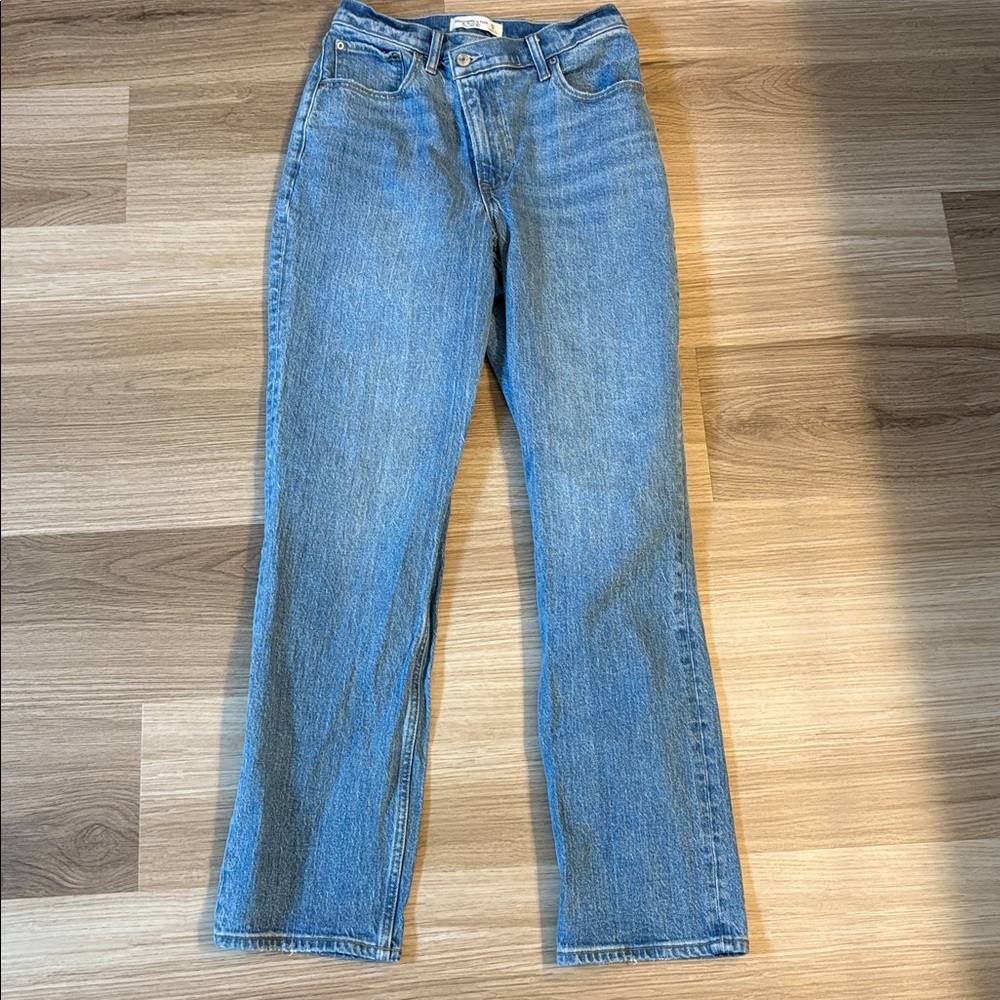 GUC Abercrombie & Fitch Crossover Waist 90's Straight Curve Love High Rise 4